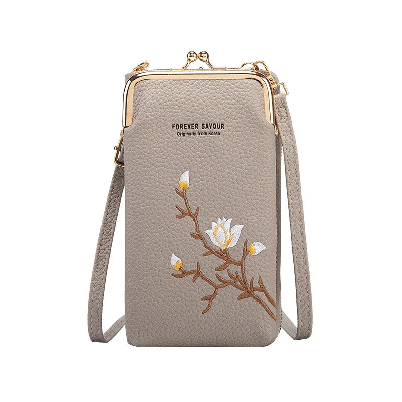 Women Sling Cross-Body Wallet With Mobile Cell Phone Holder, Crossbody Phone Purses For Women, Mini Cross Body Bag