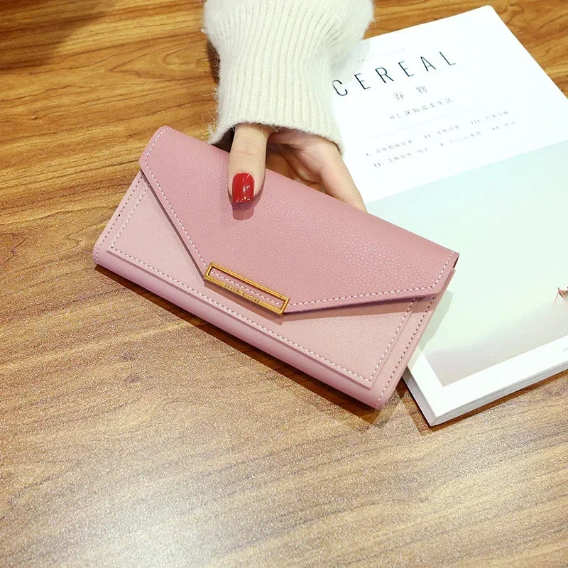 2025 New Fashion Women Wallets Leather Hasp Wallet Women's Long Design Purse Clutch Women Lady Wallet Phone Pocket Cartera Mujer