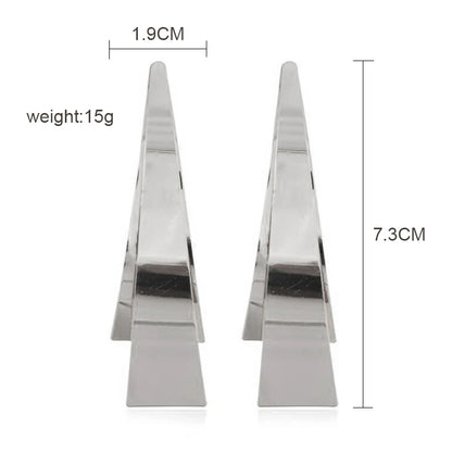 Gold Color Metal Drop Earrings Irregular Hollow Heart Pendants Earrings Twisted Geometric Personality Earrings for Women