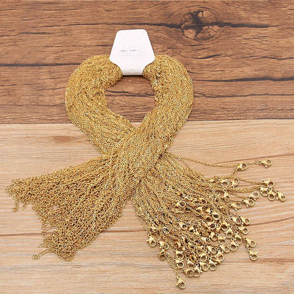 PULCHRITUDE Lote de 5 unidades de cadenas de 45 cm y 4 mm para hombre y mujer, collar con eslabones de acero inoxidable dorado/plateado, cadena cubana para fabricación de joyas