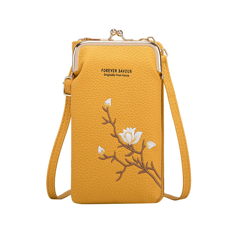 Women Sling Cross-Body Wallet With Mobile Cell Phone Holder, Crossbody Phone Purses For Women, Mini Cross Body Bag
