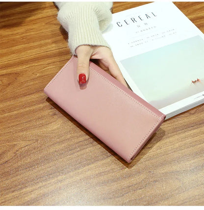 2025 New Fashion Women Wallets Leather Hasp Wallet Women's Long Design Purse Clutch Women Lady Wallet Phone Pocket Cartera Mujer