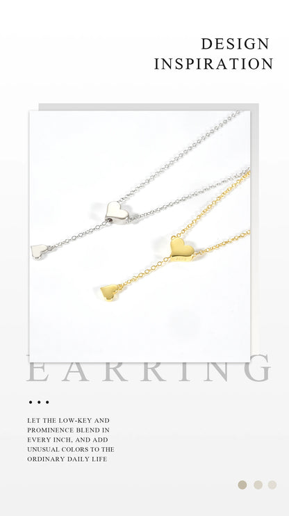 ANDYWEN Collier ras du cou ajustable en argent sterling 925 plaqué or avec pendentif cœur - Bijoux de luxe pour femme