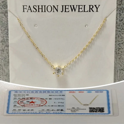Collar de plata de ley 925 Somilia para mujer, chapado en oro rosa de 18 quilates, collar con colgante de circonita 5A, joyas finas, regalo para mamá