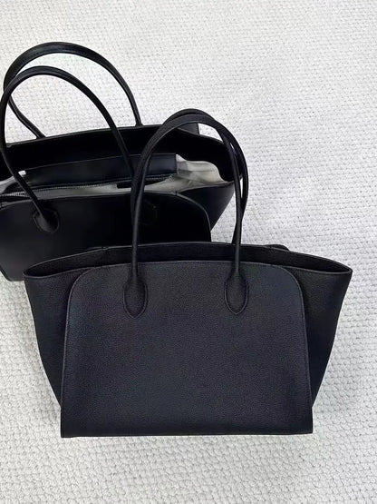 Tote Bag High Quality Genuine Leather Large Capacity Marlo 17/14 Shoulder Bag Handbag Soft Cowhide Casual Suede Women's Bag