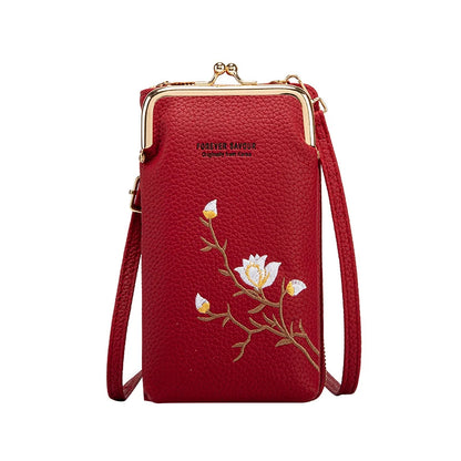 Women Sling Cross-Body Wallet With Mobile Cell Phone Holder, Crossbody Phone Purses For Women, Mini Cross Body Bag