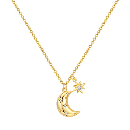 PANPOKI 925 Sterling Silver 18K Gold Heart-shaped Lock Key Necklace Pendant Necklace for Women Birthday Gifts Wedding Jewelry