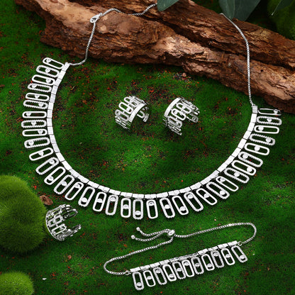 2023 Hot Selling Cubic Zirconia Bridal Wedding Jewelry Set Bridal 4-piece Set Women's Jewelry Set Jewelry Brand Reproduction