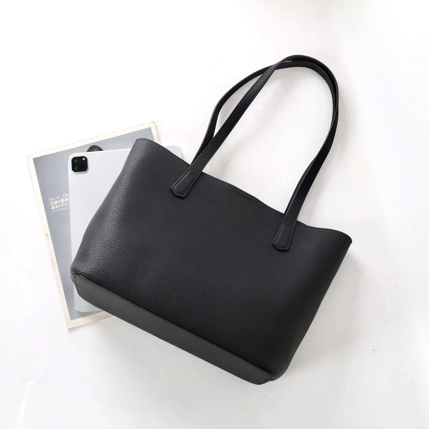 Hot Sale Classic All-match Minimalist Business Style Large Women Tote Bag A4 Laptop Cowhide Leather Female Underarm Handbag