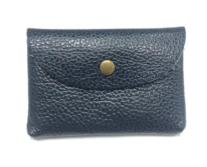 Top Layer Cowhide Fashion Buckle Money Wallet Card Holder Mini Portable Lychee Pattern Business Wallet for Men Women Coin Bag