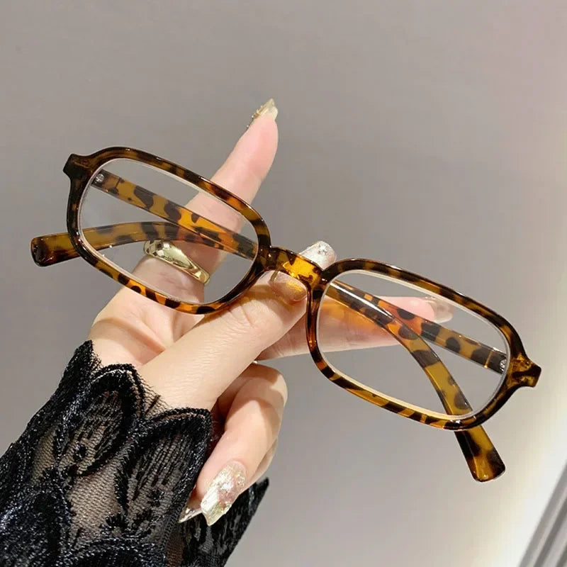 Luxury Women Printed Presbyopia Glasses Fashion Square Small Frame Reading Glasses Ultra Light Anti-blue Light Farsightedness