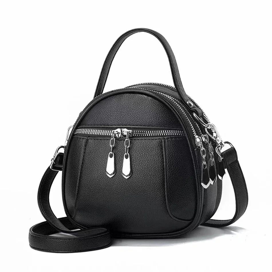2024 New Authentic Brand Women's Shoulder Bag High Quality Soft Leather Girls Handbag Fashionable Simple Female Crossbody Bolsas
