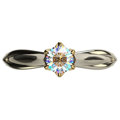 Certified Moissanite Ring for Women 925 Sterling Silver 18K Gold Plated Wedding Engagement Jewelry Anniversary Gift