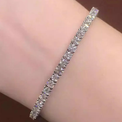 Classics Moissanite Tennis Bracelets Hot 925 Sterling Silver for Women High Quality Wedding Jewelry Accessories Fashion Gift