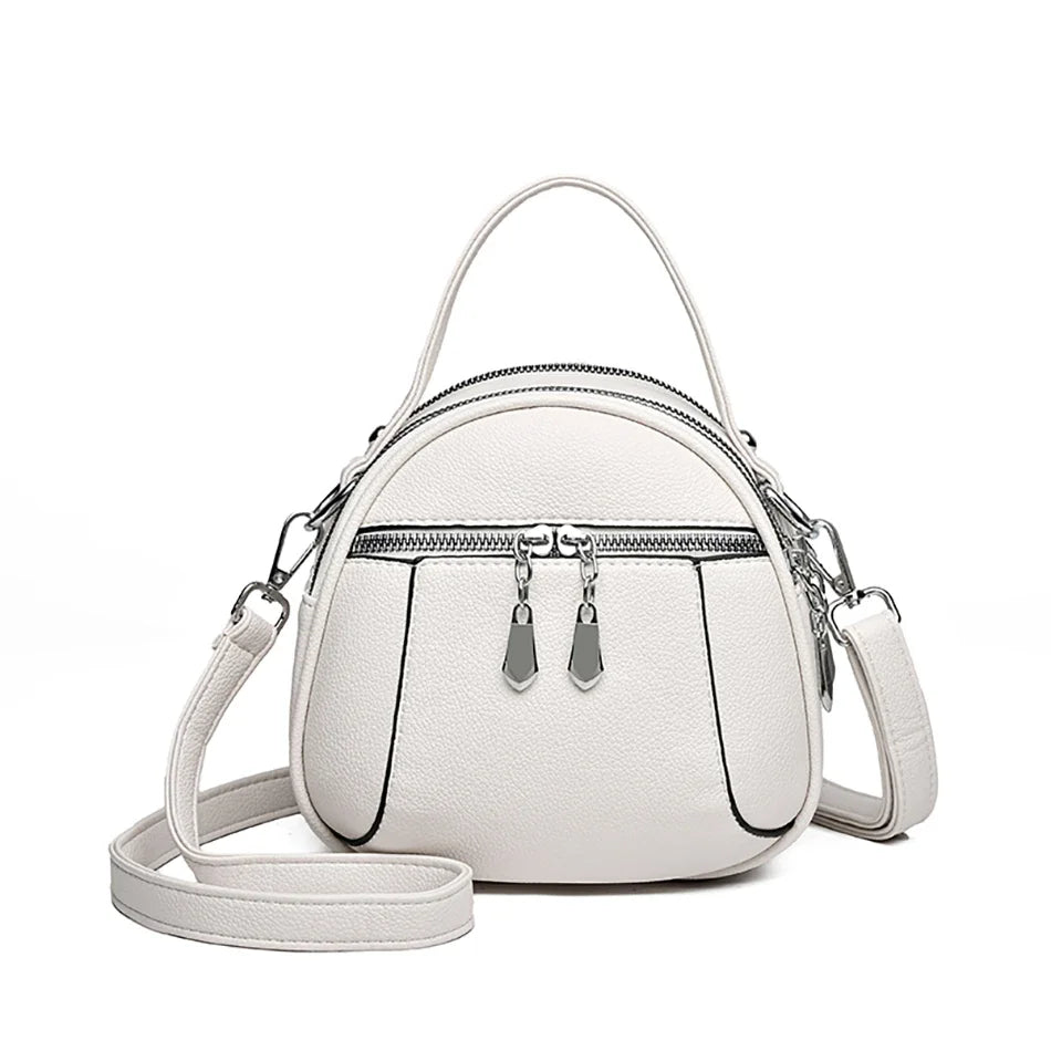 2024 New Authentic Brand Women's Shoulder Bag High Quality Soft Leather Girls Handbag Fashionable Simple Female Crossbody Bolsas