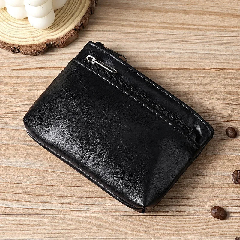 Mini Fashion Coin Purse Vintage Men Women Genuine Leather Wallet Multifunctional Female Small Coin Bag Key Pocket Wallets