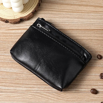 Mini Fashion Coin Purse Vintage Men Women Genuine Leather Wallet Multifunctional Female Small Coin Bag Key Pocket Wallets