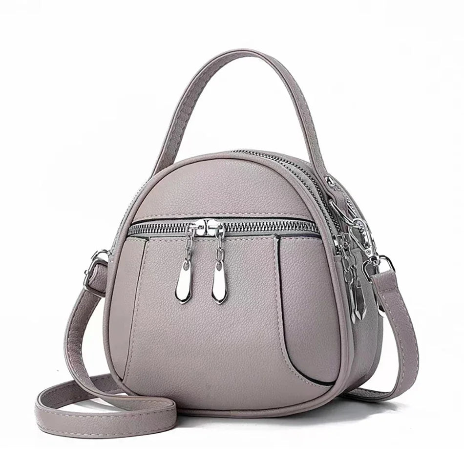 2024 New Authentic Brand Women's Shoulder Bag High Quality Soft Leather Girls Handbag Fashionable Simple Female Crossbody Bolsas