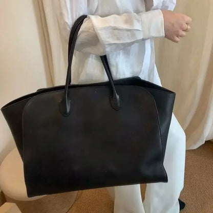 Tote Bag High Quality Genuine Leather Large Capacity Marlo 17/14 Shoulder Bag Handbag Soft Cowhide Casual Suede Women's Bag