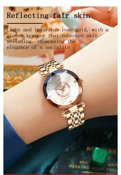 UTHAI CQ244 Waterproof Women watch Ocean Heart Diamond studded Quartz Watch Light Luxury Clock Gift,watches for woman
