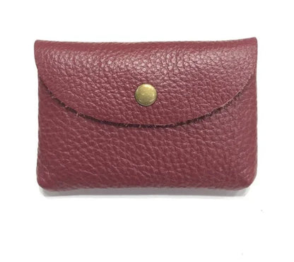 Top Layer Cowhide Fashion Buckle Money Wallet Card Holder Mini Portable Lychee Pattern Business Wallet for Men Women Coin Bag