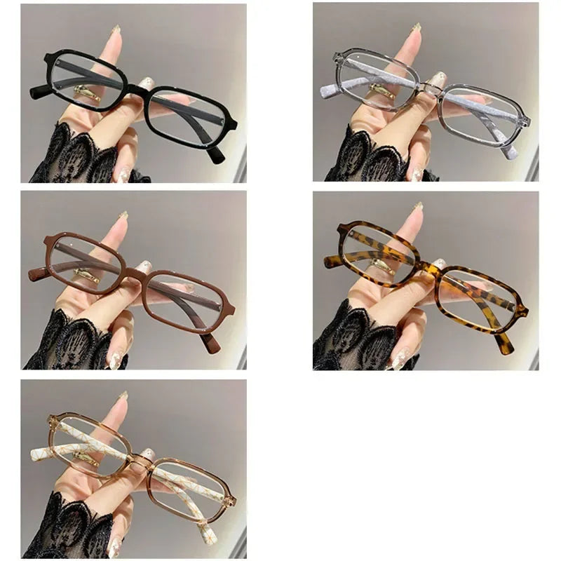 Luxury Women Printed Presbyopia Glasses Fashion Square Small Frame Reading Glasses Ultra Light Anti-blue Light Farsightedness
