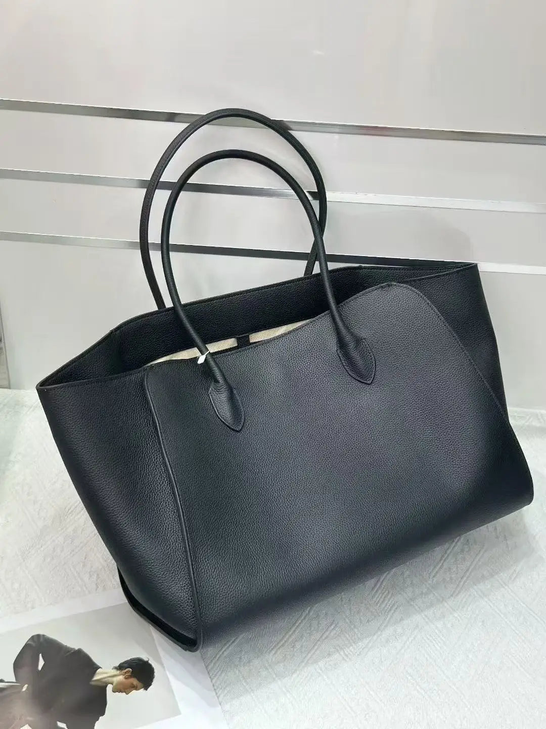 Tote Bag High Quality Genuine Leather Large Capacity Marlo 17/14 Shoulder Bag Handbag Soft Cowhide Casual Suede Women's Bag