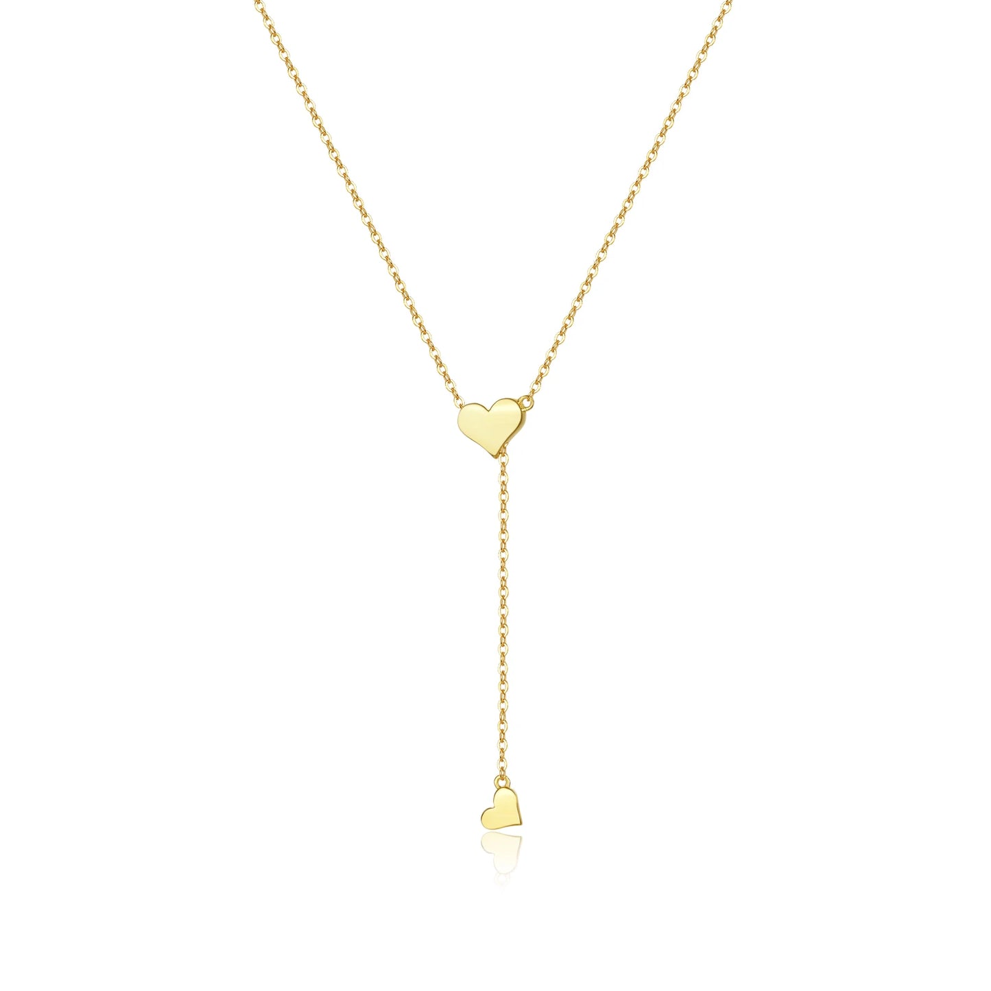 ANDYWEN Collier ras du cou ajustable en argent sterling 925 plaqué or avec pendentif cœur - Bijoux de luxe pour femme