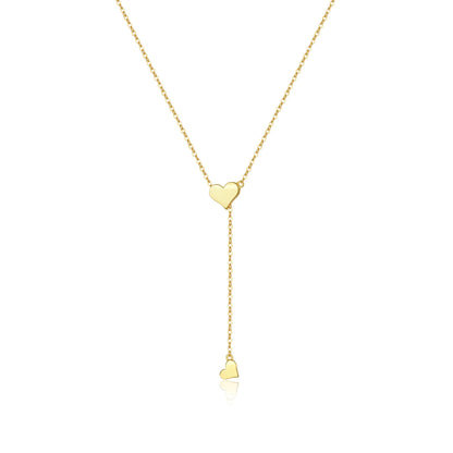 ANDYWEN Collier ras du cou ajustable en argent sterling 925 plaqué or avec pendentif cœur - Bijoux de luxe pour femme