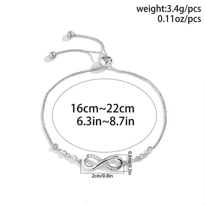 New fine 925 Sterling Silver pretty Crystal Bracelets for Women Fashion Jewelry Party Wedding Accessories Valentine's Day Gifts