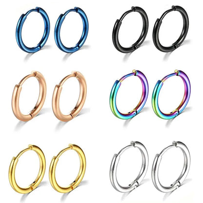1 Par Aretes de Aro de Acero Inoxidable para Mujer y Hombre Color Oro Pequeños Aretes Joyería de Niña Pendientes Mujer Aretes Perforación de Cartílago