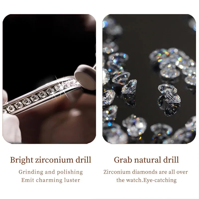 OLEVS Watch Women Fashion Elegant Stainless Steel Waterproof Quartz Wristwatch Luxury Ladies Dress Watches