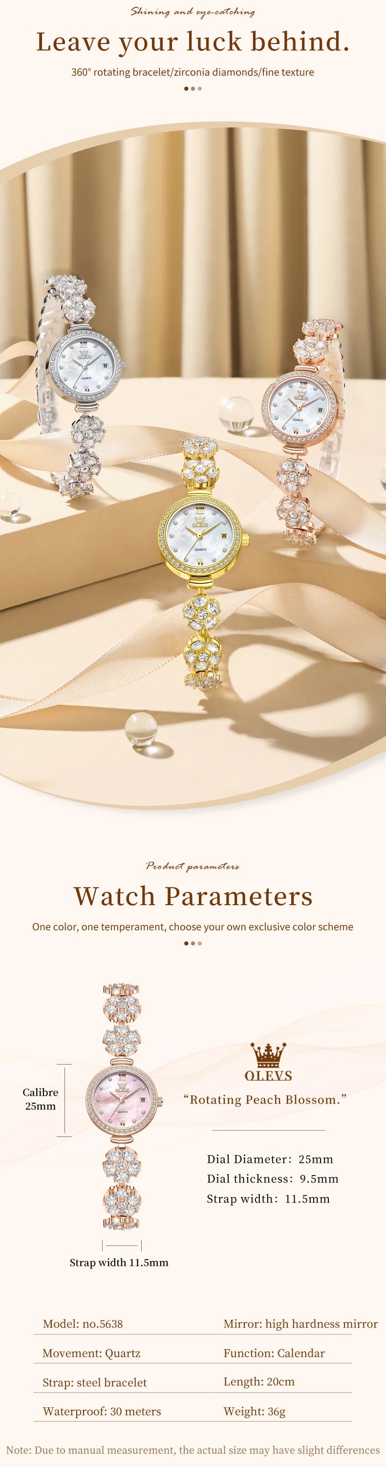OLEVS Watches New 5638 Woman Watches Luxury Quartz Watch Diamond Chain Ladies Watch Automatic Date Waterproof Watch Reloj Mujer