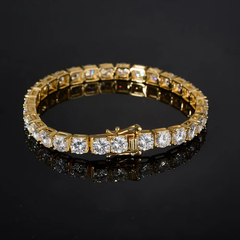 Classics Moissanite Tennis Bracelets Hot 925 Sterling Silver for Women High Quality Wedding Jewelry Accessories Fashion Gift