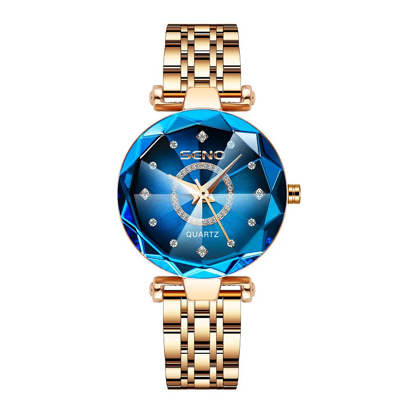 UTHAI CQ244 Waterproof Women watch Ocean Heart Diamond studded Quartz Watch Light Luxury Clock Gift,watches for woman
