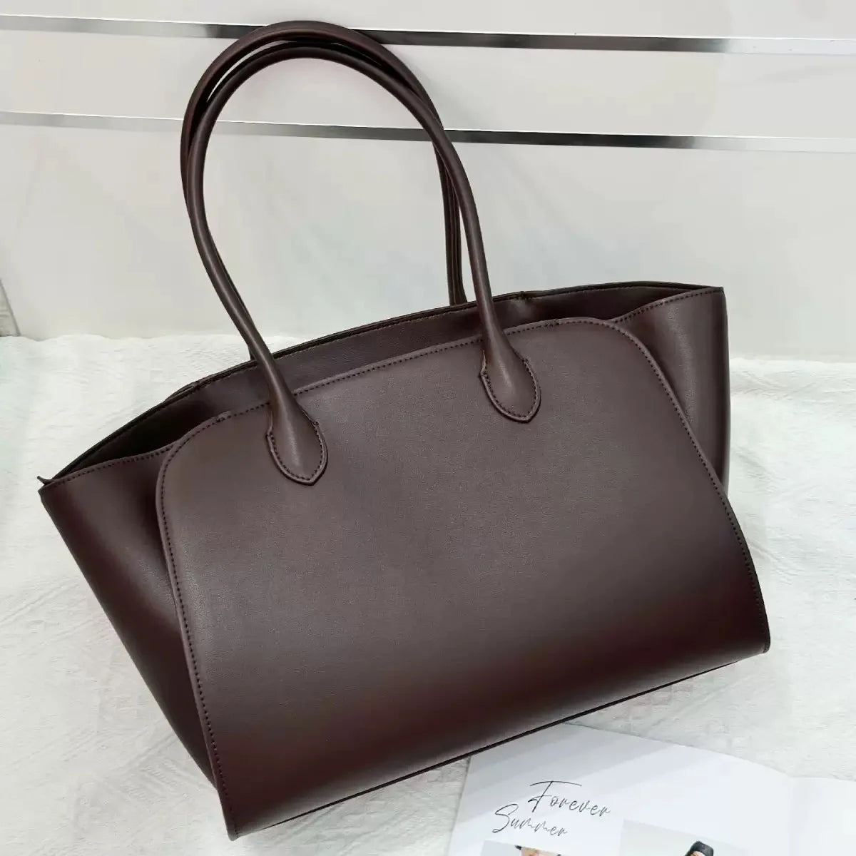Tote Bag High Quality Genuine Leather Large Capacity Marlo 17/14 Shoulder Bag Handbag Soft Cowhide Casual Suede Women's Bag