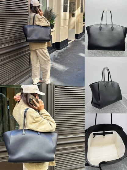Tote Bag High Quality Genuine Leather Large Capacity Marlo 17/14 Shoulder Bag Handbag Soft Cowhide Casual Suede Women's Bag