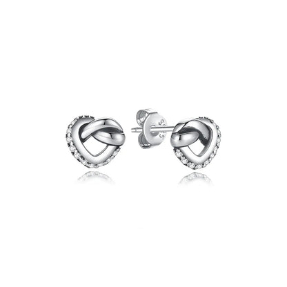 Original 925 Sterling Silver Earrings 2026 Stud Hoop Crystal Earings For Women Rose Gold Crown Heart Infinity Bee Earing Jewelry