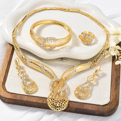 New Amazon Water Drop Pendant Necklace with Diamond Set for Party, Evening Dress, Jewelry, Banquet, Wedding Set
