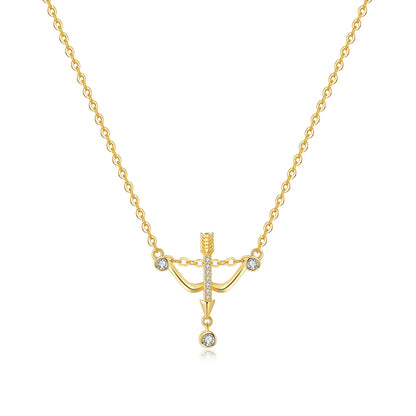 PANPOKI 925 Sterling Silver 18K Gold Heart-shaped Lock Key Necklace Pendant Necklace for Women Birthday Gifts Wedding Jewelry