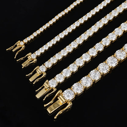 Classics Moissanite Tennis Bracelets Hot 925 Sterling Silver for Women High Quality Wedding Jewelry Accessories Fashion Gift