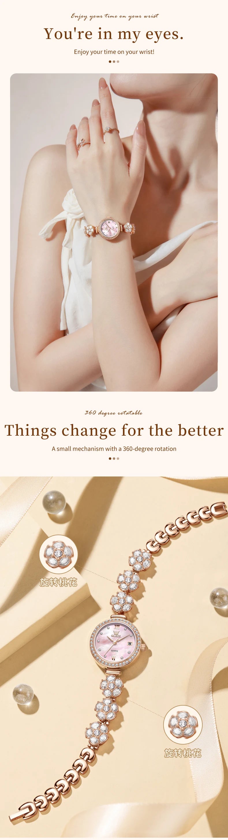 OLEVS Watches New 5638 Woman Watches Luxury Quartz Watch Diamond Chain Ladies Watch Automatic Date Waterproof Watch Reloj Mujer