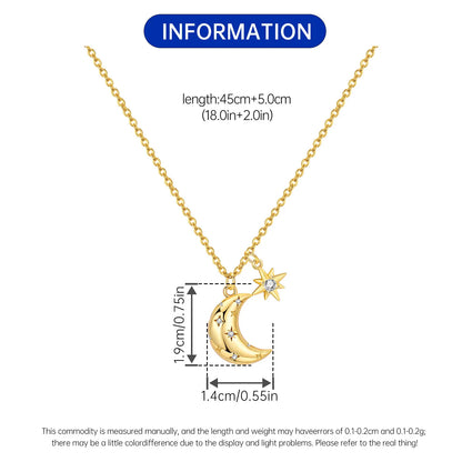PANPOKI 925 Sterling Silver 18K Gold Heart-shaped Lock Key Necklace Pendant Necklace for Women Birthday Gifts Wedding Jewelry