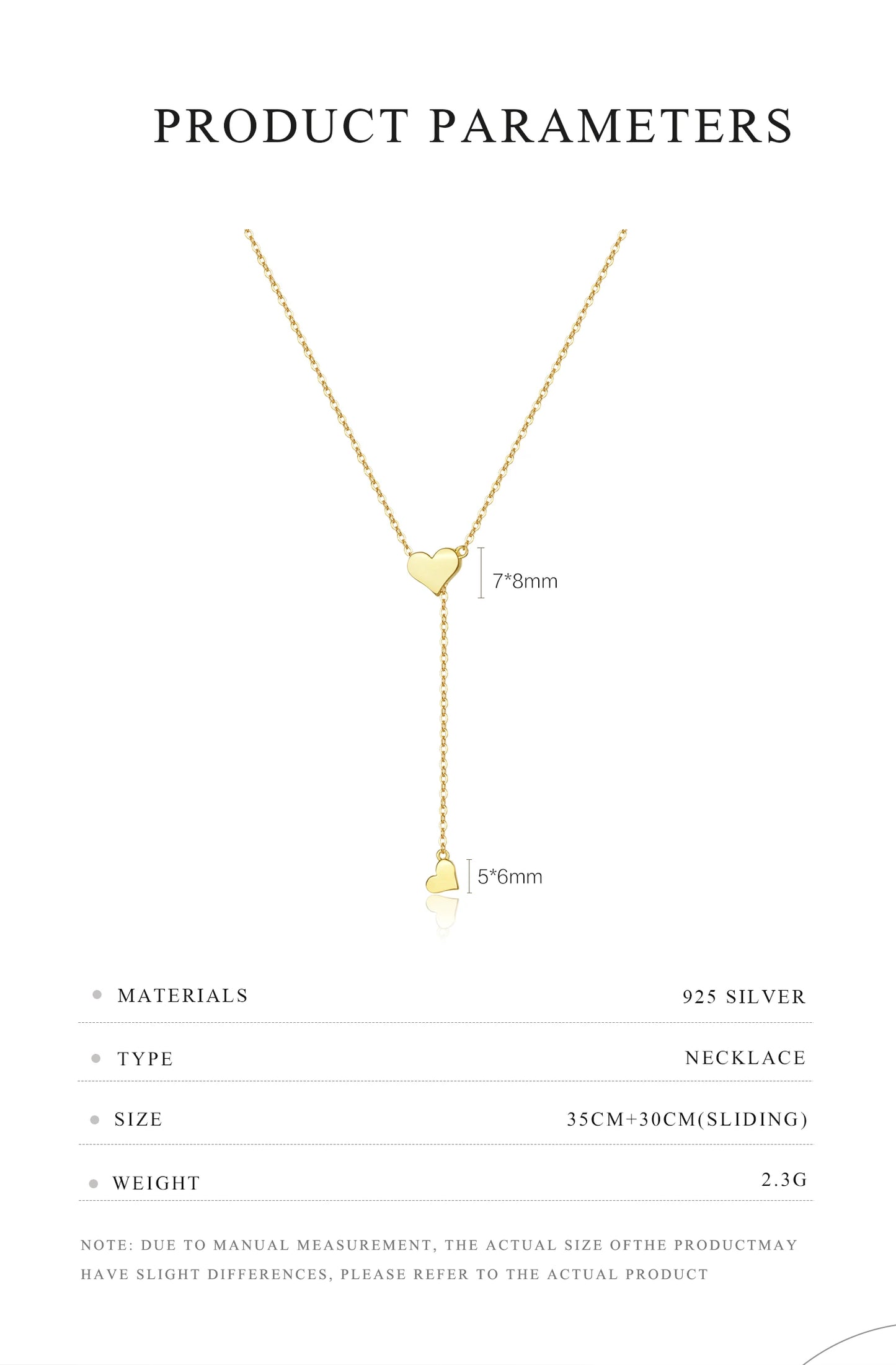 ANDYWEN Collier ras du cou ajustable en argent sterling 925 plaqué or avec pendentif cœur - Bijoux de luxe pour femme