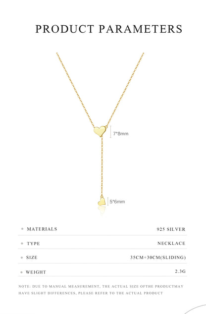 ANDYWEN Collier ras du cou ajustable en argent sterling 925 plaqué or avec pendentif cœur - Bijoux de luxe pour femme