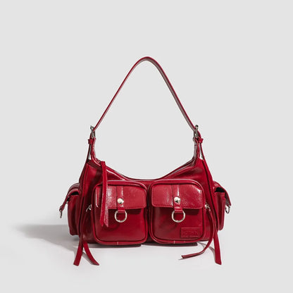 Portable Y2K Retro Shoulder Bag Multi-pocket Spicy Girl Armpit Bag Fashion Handbag Vintage Underarm Bag Streetwear