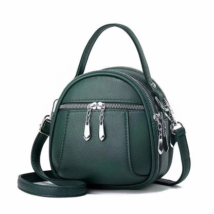 2024 New Authentic Brand Women's Shoulder Bag High Quality Soft Leather Girls Handbag Fashionable Simple Female Crossbody Bolsas