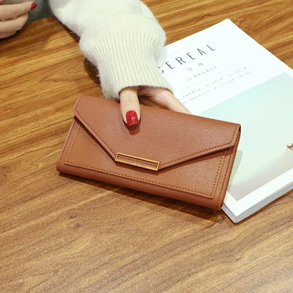 2025 New Fashion Women Wallets Leather Hasp Wallet Women's Long Design Purse Clutch Women Lady Wallet Phone Pocket Cartera Mujer