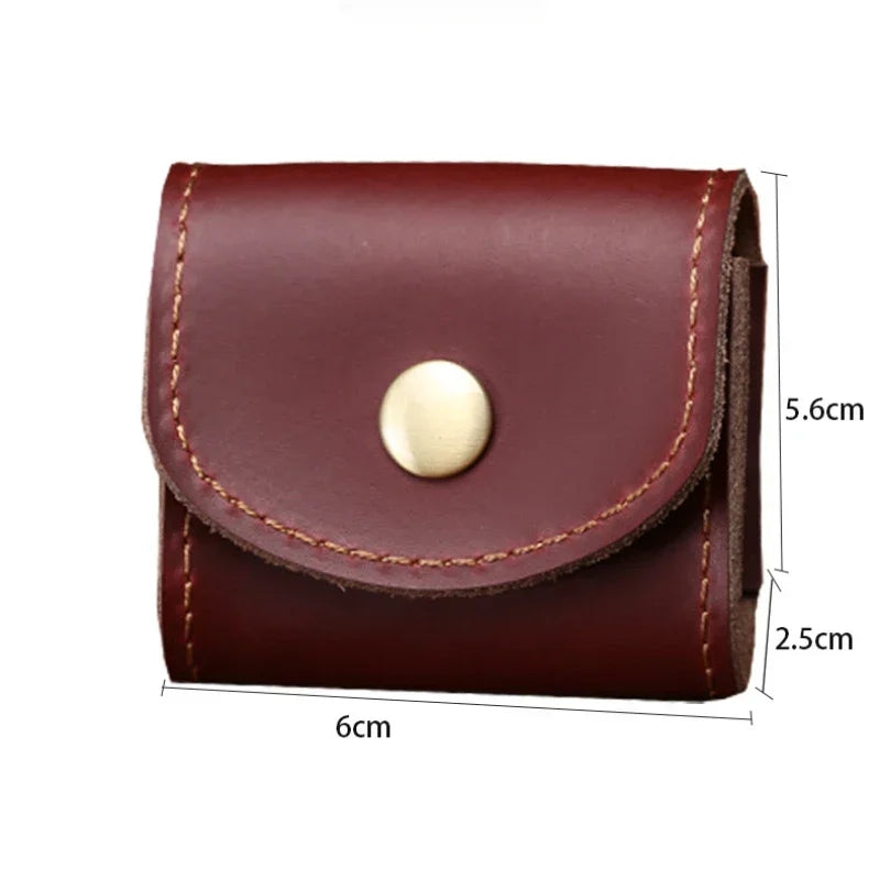 Mini Fashion Coin Purse Vintage Men Women Genuine Leather Wallet Multifunctional Female Small Coin Bag Key Pocket Wallets