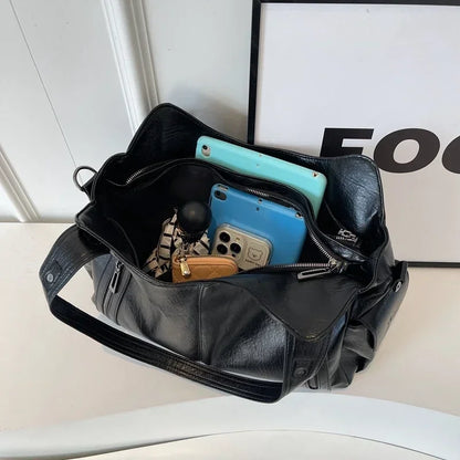 Hot Selling Soft Inner Compartment Shoulder Bag 2024High Quality Contrasting Color Women's Bag Fashion Zipper Pu Women's Handbag